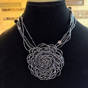 Black Beaded Necklace